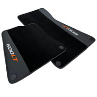 Black Floor Mats for McLaren 600 LT (2018-2020) With Leather - AutoWin