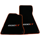 Black Floor Mats for McLaren 600 LT (2018-2020) With Orange Trim - AutoWin