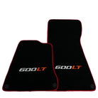 Black Floor Mats for McLaren 600 LT (2018-2020) With Red Trim - AutoWin