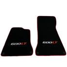 Black Floor Mats for McLaren 600 LT (2018-2020) With Red Trim - AutoWin