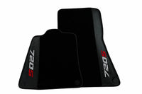 Black Floor Mats For McLaren 720S (2017-2021) with Carbon Leather Black trim