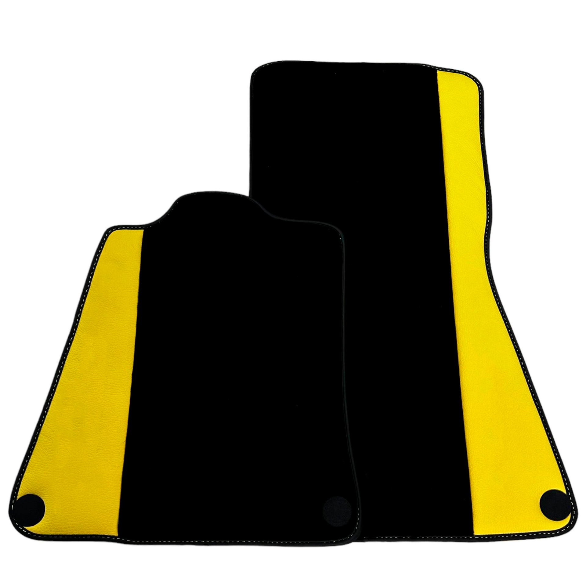 Black Floor Mats for McLaren 750S (2023-2025) with Yellow Leather