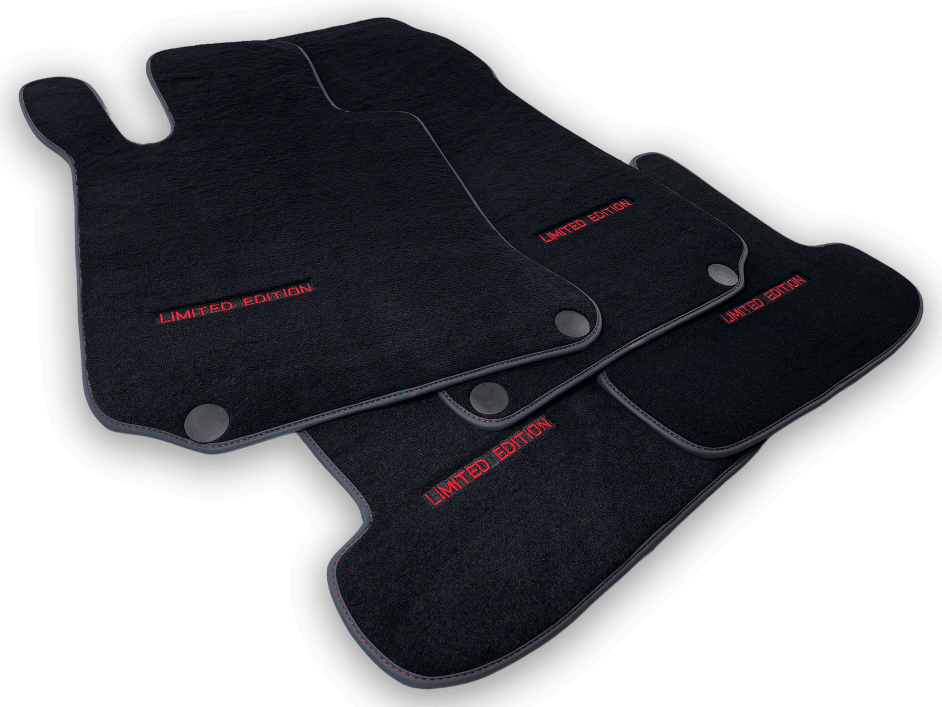 Black Floor Mats For Mercedes Benz C-Class W203 Sedan 4Matic (2000-2007) | Limited Edition - AutoWin