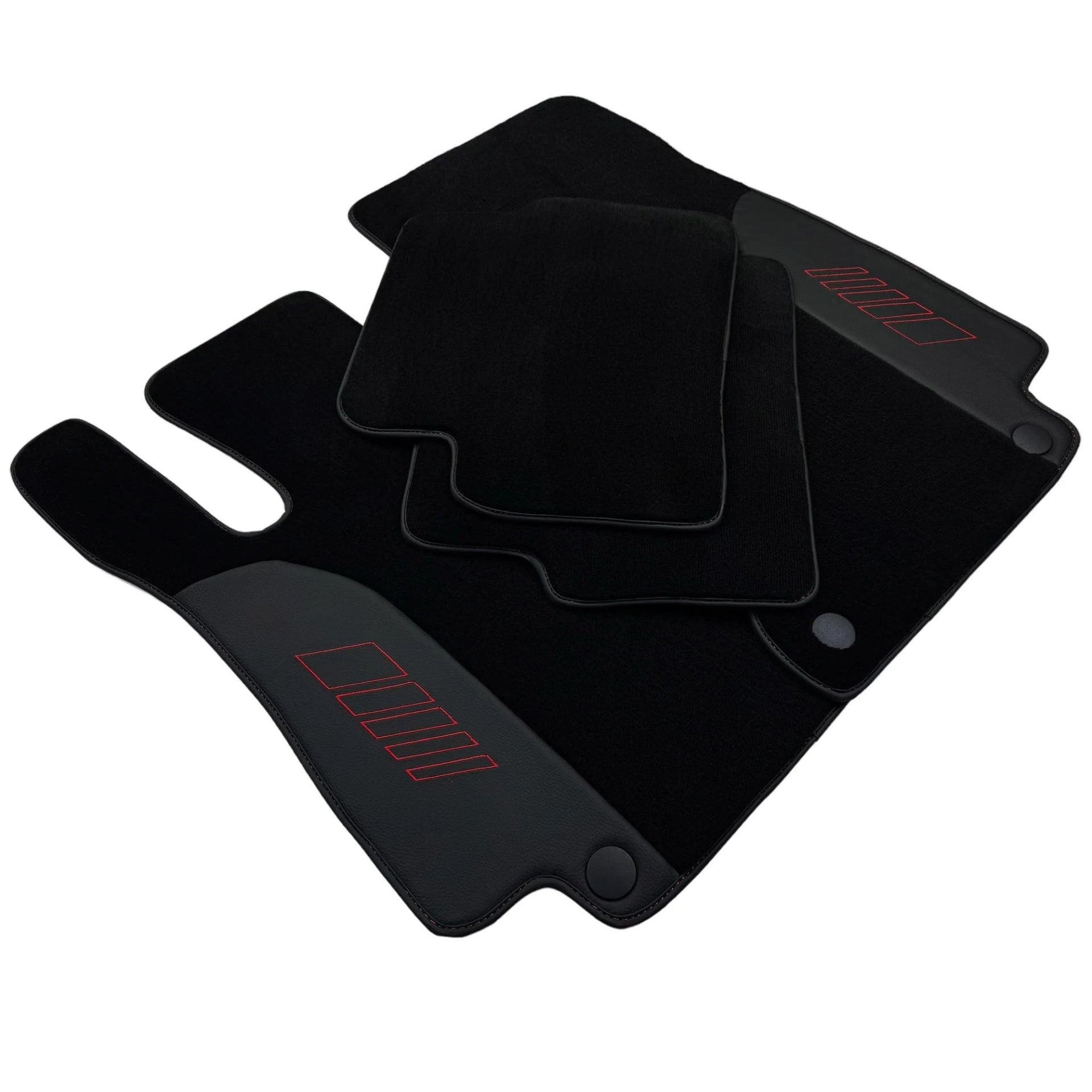 Black Floor Mats For Mercedes Benz GLS-Class X167 Maybach (2020-2023) | AutoWin Edition