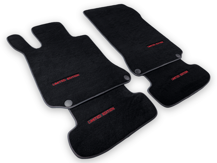 Black Floor Mats For Mercedes Benz CLK-Class A208 Convertible (1998-2003) | Limited Edition - AutoWin