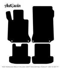 Black Floor Mats For Mercedes Benz E-Class A207 Convertible Facelift (2013-2017) | Limited Edition - AutoWin