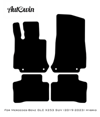 Black Floor Mats For Mercedes Benz GLC-Class X253 SUV (2019-2023) Hybrid | Limited Edition - AutoWin