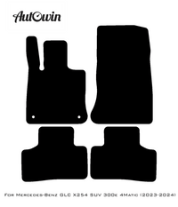 Black Floor Mats For Mercedes Benz GLC-Class X254 SUV 300e 4Matic (2023-2024) | Limited Edition - AutoWin