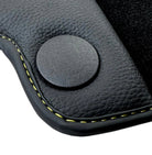 Black Floor Mats For Mercedes Benz GLS-Class X167 Maybach (2020-2023) | Fighter Jet Edition