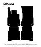 Black Floor Mats For Mercedes Benz S-Class V223 (2021-2023) Hybrid | Limited Edition - AutoWin