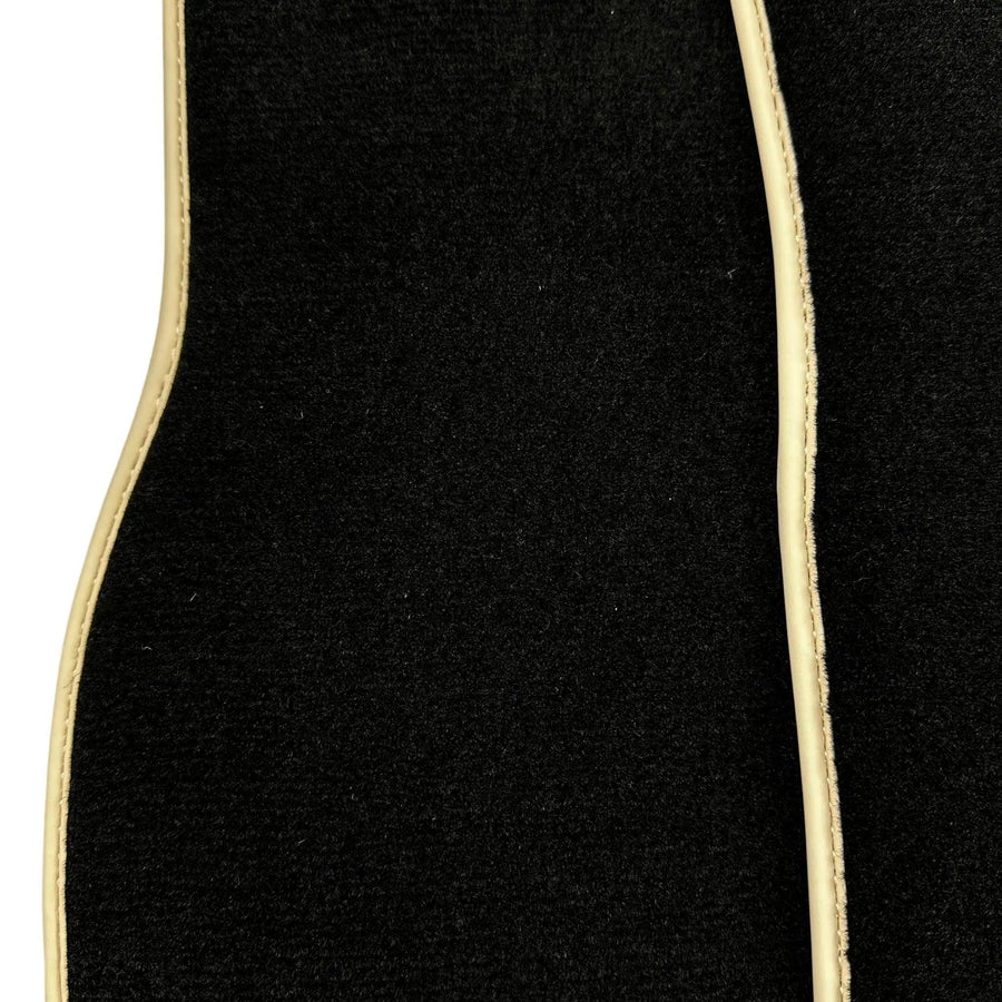 Black Floor Mats For Mercedes-Benz SLK-Class R172 (2011-2023) Beige Trim - AutoWin
