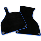 Black Floor Mats For Mercedes-Benz SLS-Class AMG (2009-2014) Blue Trim - AutoWin