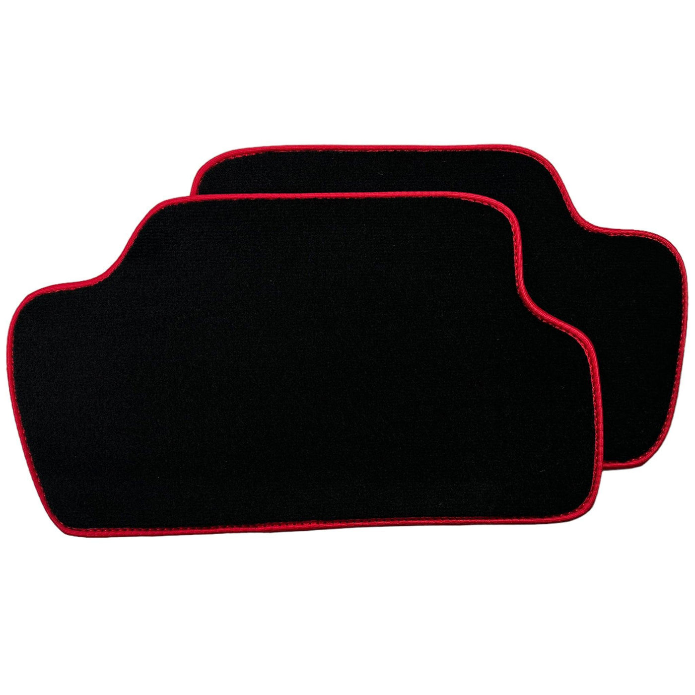 Black Floor Mats for Mini Clubman R55 (2007-2015) With Leather | Red Trim - AutoWin
