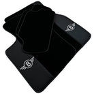 Black Floor Mats for Mini Cooper F56 (2013-2022) with Leather - AutoWin