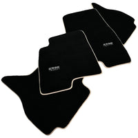 Black Floor Mats For Mitsubishi Pajero III (2000-2004) ER56 Design - AutoWin