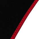 Black Floor Mats For Mitsubishi Pajero III (2000-2004) ER56 Design with Red Trim - AutoWin