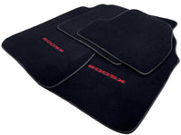 Black Floor Mats For Nissan 200 SX (1989-1994) With Red Logo - AutoWin