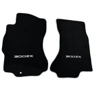 Black Floor Mats For Nissan 300ZX (1990-2000) with White Trim - AutoWin