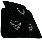 Black Floor Mats for Pontiac FireBird (1970-1981) with Trans Am Logo - AutoWin