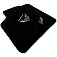 Black Floor Mats for Pontiac FireBird (1970-1981) with Trans Am Logo - AutoWin