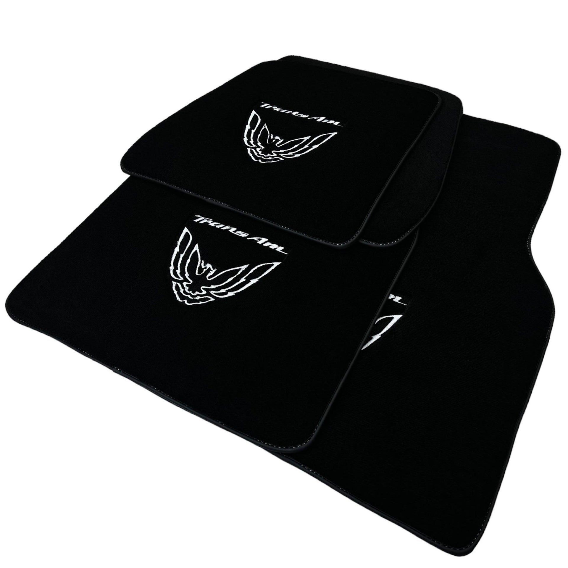 Black Floor Mats for Pontiac FireBird (1993-2002) with Trans Am Logo - AutoWin