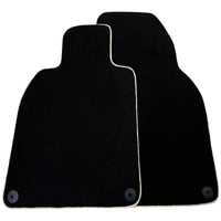 Black Floor Mats for Porsche Cayenne (2018-2023) | Beige Trim - AutoWin