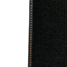 Black Floor Mats for Porsche Panamera (2009-2016) with Orange Alcantara Leather ER56 Design - AutoWin