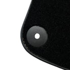 Black Floor Mats for Porsche Panamera (2009-2016) with Orange Alcantara Leather ER56 Design - AutoWin