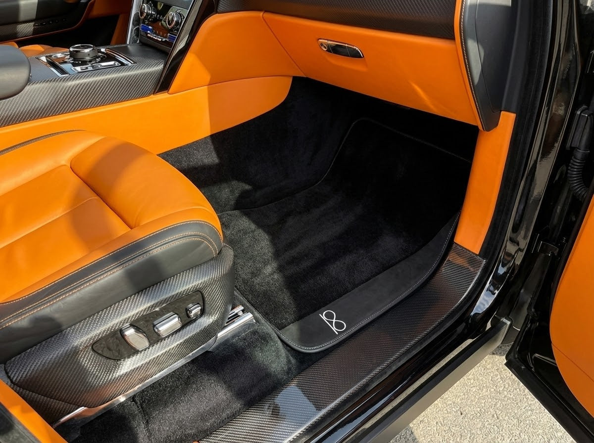 Black Floor Mats For Rolls Royce Black Badge Cullinan
