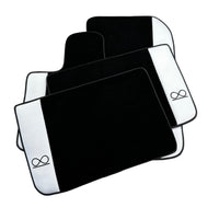 Black Floor Mats For Rolls Royce Black Badge Cullinan White Leather - AutoWin