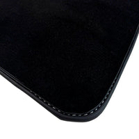 Black Floor Mats for Rolls Royce Cullinan (2018-2025) with White Leather