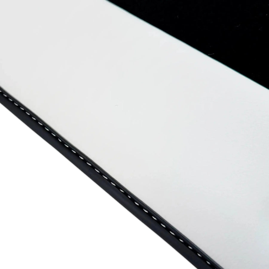 Black Floor Mats for Rolls Royce Cullinan (2018-2025) with White Leather