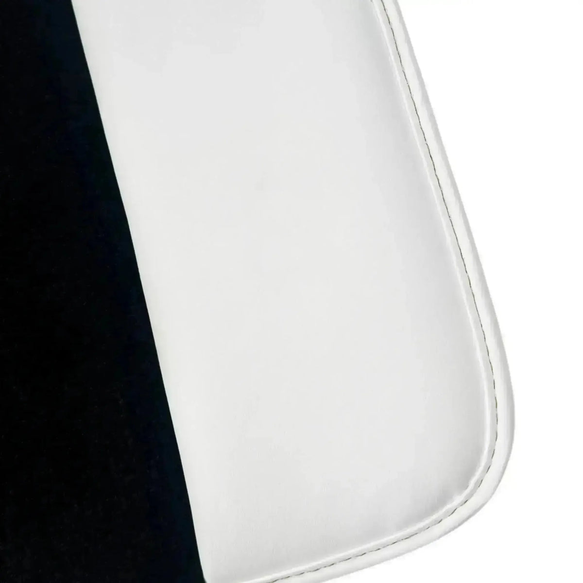 Black Floor Mats for Rolls Royce Dawn (2016-2023) with White Leather | White Trim