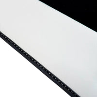 Black Floor Mats for Rolls Royce Ghost Series I (2010–2020) with White Leather | RR Logo