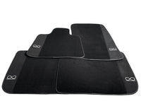 Black Floor Mats For Rolls Royce Phantom VIII (2017-2024) Black Badge Fluorescent Logo