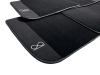 Black Floor Mats For Rolls Royce Phantom VIII (2017-2024) Black Badge Fluorescent Logo