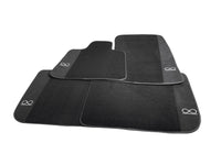 Black Floor Mats For Rolls Royce Phantom VIII (2017-2024) Black Badge Fluorescent Logo