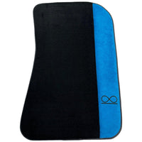 Black Floor Mats For Rolls Royce Spectre (2023-2024) Blue Alcantara Leather - AutoWin