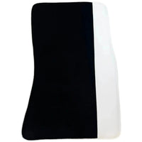 Black Floor Mats for Rolls Royce Wraith (2013-2023) with White Leather | White Trim