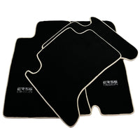 Black Floor Mats For Toyota Land Cruiser 120 (2002-2009) Beige Trim | ER56 Design - AutoWin