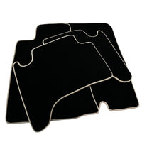Black Floor Mats For Toyota Land Cruiser 120 (2002-2009) | Beige Trim - AutoWin