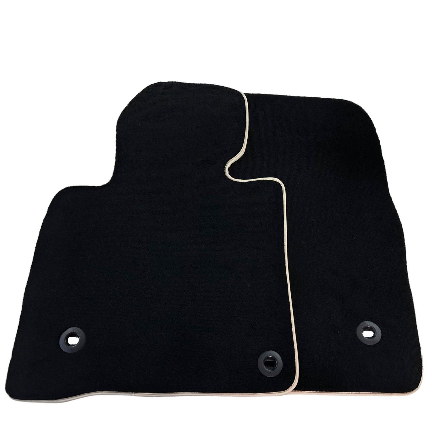 Black Floor Mats For Toyota Land Cruiser 200 (2008-2012) | Beige Trim - AutoWin