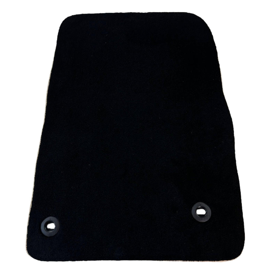 Black Floor Mats For Toyota Land Cruiser 200 (2008-2012) | Beige Trim - AutoWin