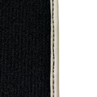 Black Floor Mats For Toyota Land Cruiser 200 (2008-2012) | Beige Trim - AutoWin