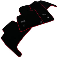 Black Floor Mats For Toyota Land Cruiser 200 (2008-2012) Red Trim | ER56 Design - AutoWin