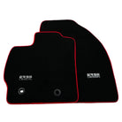 Black Floor Mats for Toyota Prius (2009-2012) ER56 Design with Red Trim - AutoWin