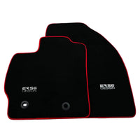 Black Floor Mats for Toyota Prius (2009-2012) ER56 Design with Red Trim - AutoWin