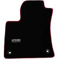 Black Floor Mats for Toyota Prius (2016-2021) ER56 Design with Red Trim - AutoWin