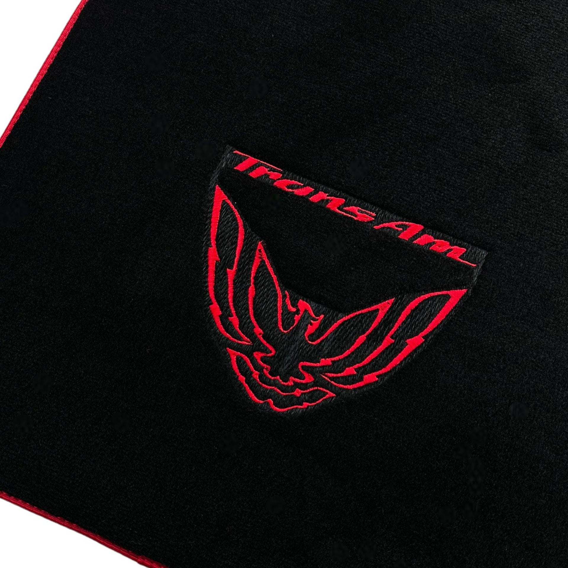 Black Floor Mats Red Trim for Pontiac FireBird (1993-2002) Trans Am - AutoWin