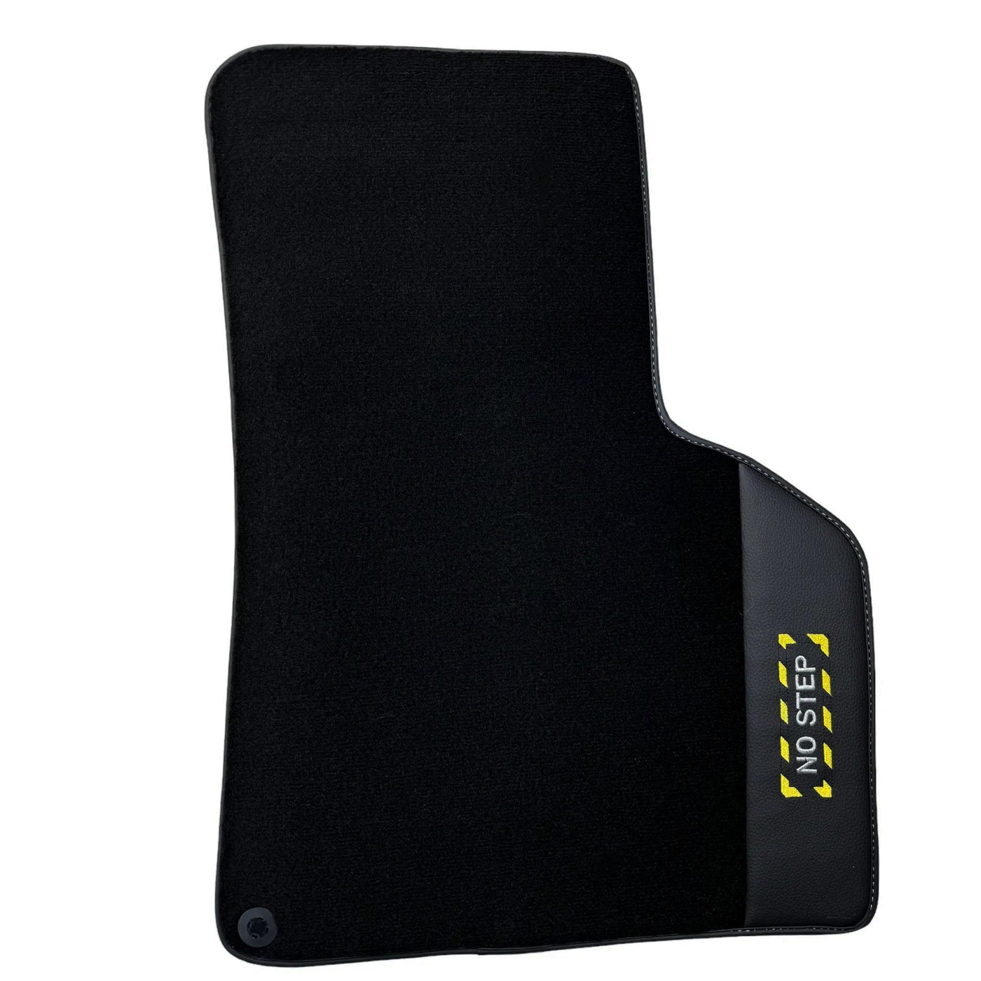 Black Floor Mats with Leather for Lamborghini Gallardo (2004-2014) - Fighter Jet Edition - AutoWin